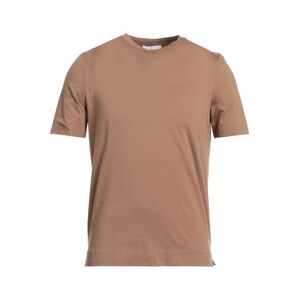 Alpha Studio Man T-shirt Brown Size 40 Cotton, Elastane  - Brown - Size: 40 - male