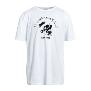 Alexander Mcqueen Man T-shirt White Size M Cotton, Polyamide  - White - Size: M - male