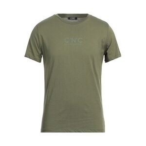 C'n'c' Costume National Man T-shirt Military green Size XL Cotton  - Green - Size: XL - male