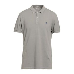 Brooksfield Man Polo shirt Grey Size 44 Cotton  - Grey - Size: 44 - male