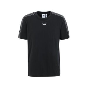 Adidas Originals Sprt 3 Stripe T Man T-shirt Black Size M Cotton  - Black - Size: M - male