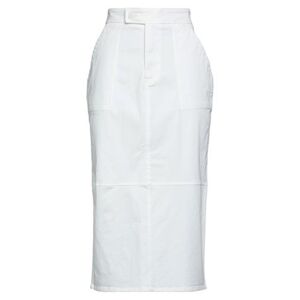 Alpha Studio Woman Midi skirt White Size 8 Cotton  - White - Size: 8 - female