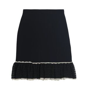 Alexander Mcqueen Woman Mini skirt Black Size S Viscose, Polyester, Polyamide, Elastane, Metallic fiber  - Black - Size: S - female