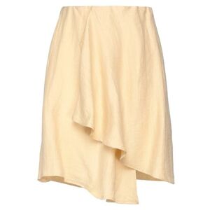 Alysi Woman Mini skirt Sand Size 4 Linen, Polyamide  - Beige - Size: 4 - female