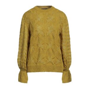 Alberta Ferretti Woman Sweater Mustard Size 4 Mohair wool, Polyamide, Virgin Wool, Elastane  - Yellow - Size: 4 - female