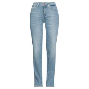 7 For All Mankind Woman Denim pants Blue Size 24 Cotton, Polyester, Elastane  - Blue - Size: 24 - female