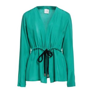 Alysi Woman Suit jacket Emerald green Size 4 Silk  - Green - Size: 4 - female