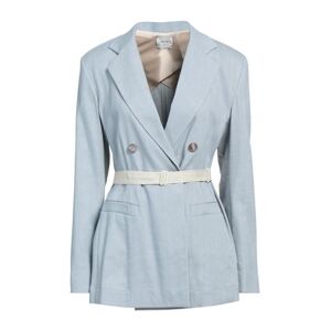 Alysi Woman Suit jacket Sky blue Size 10 Linen, Viscose, Elastane  - Blue - Size: 10 - female