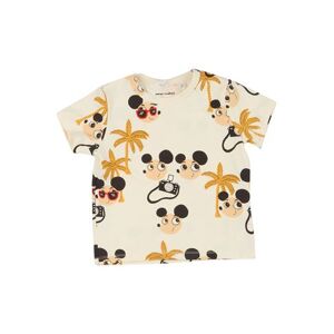 Mini Rodini Toddler T-shirt Cream Size 3 Organic cotton, Elastane  - White - Size: 3 - unisex