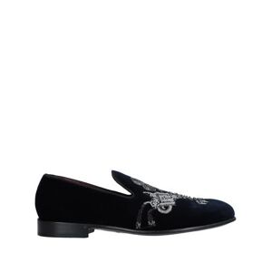 Dolce & Gabbana Man Loafers Midnight blue Size 10 Cotton  - Blue - Size: 10 - male