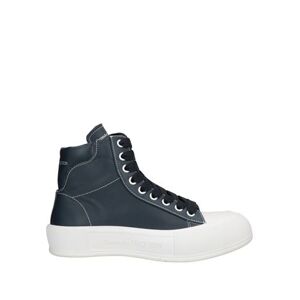 Alexander Mcqueen Man Sneakers Midnight blue Size 10 Soft Leather  - Blue - Size: 10 - male