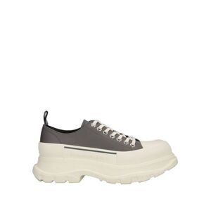 Alexander Mcqueen Man Sneakers Lead Size 9.5 Soft Leather  - Grey - Size: 9.5 - male
