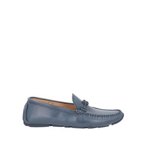 Baldinini Man Loafers Navy blue Size 9 Soft Leather  - Navy blue - Size: 9 - male