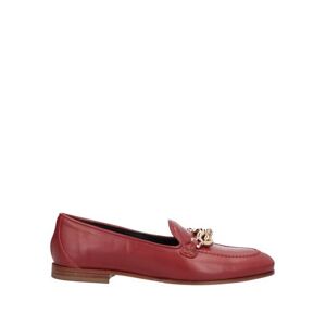 Baldinini Woman Loafers Brick red Size 8 Soft Leather  - Red - Size: 8 - female