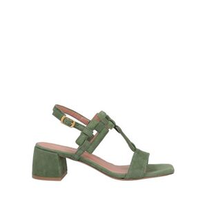 Baldinini Woman Sandals Military green Size 7 Soft Leather  - Green - Size: 7 - female
