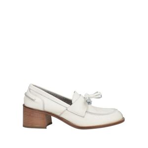Baldinini Woman Loafers White Size 10 Soft Leather  - White - Size: 10 - female