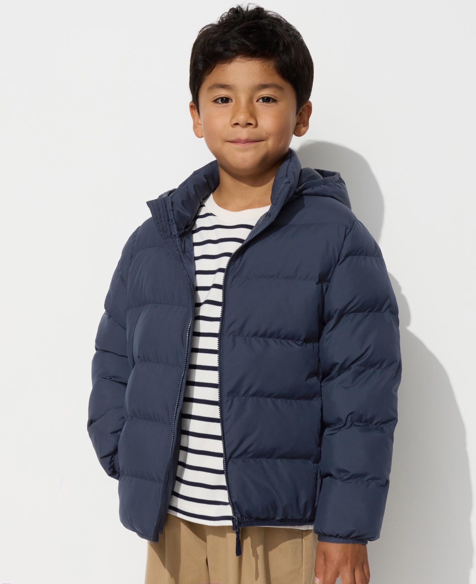 Kid's Pufftech Washable Parka (Warm Padded) with Water-Repellent Navy 3-4Y UNIQLO US  3-4Y  unisex