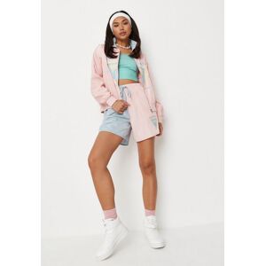 Missguided Pink Co Ord Colorblock Sports Class Runner Shorts  - Pink - Size: US 6