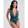 Lovehoney Lingerie Lovehoney Barely There Green Sheer Crotchless Teddy