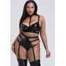 Lovehoney Lingerie Lovehoney Plus Size Fierce Caged Desire Wet Look Bra Set