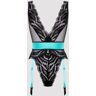 Lovehoney Lingerie Lovehoney Empress Blue Satin and Lace Teddy