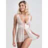 Lovehoney Lingerie Lovehoney Vintage Romance Sheer Ivory Lace Babydoll Corset Set