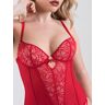 Lovehoney Lingerie Lovehoney Parisienne Charm Red Lace Basque Set