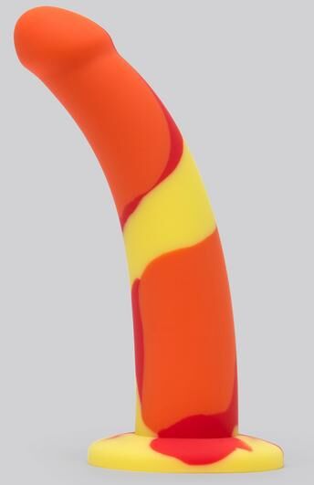 Lovehoney Earth and Fire Curved Silicone Suction Cup Dildo 7 Inch