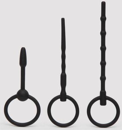 Ouch! Bondage Ouch! Beginner's Silicone Hollow Urethral Plug Set (3 Piece)