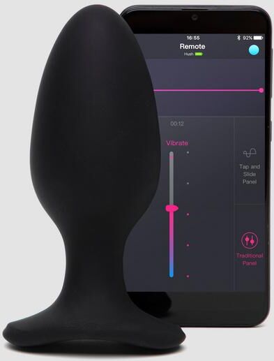 Lovense Hush 2 Large App Controlled Rechargeable Vibrating Butt Plug 5 Inch