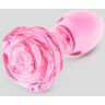 Lovehoney Full Bloom Large Rose Glass Butt Plug 4 Inch