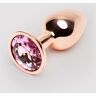 NSNovelties Rear Assets Small Jewelled Rose Gold Metal Butt Plug 2 Inch