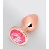 Lovehoney Luxury Crystal Stainless Steel Rose Gold Butt Plug 2.5 Inch