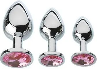 Adam and Eve Adam & Eve Pink Gem Anal Plug Set