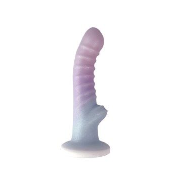 Hott Products Cotton Candy Powder Puff 6.6" Silicone Dildo