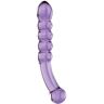 Glas,Electric Distro Glas Purple Rain Ribbed Glass Dildo