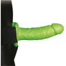 Shots America,Ouch Ouch! Glow In The Dark Realistic 7 Inch Hollow Strap-On