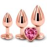 NS Novelties Rear Assets Rose Gold Pink Heart Anal Training Set