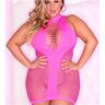 Pink Lipstick Inter-Net Hi Neck Dress