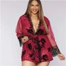 Dreamgirl Velvet Burnout and Eyelash Lace Robe