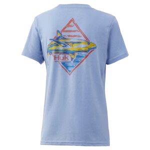 Huk Shark Diamond Short-Sleeve T-Shirt for Boys - Crystal Sky Heather - S