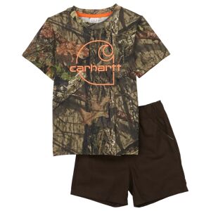 Carhartt Camo Short-Sleeve T-Shirt and Canvas Shorts Set for Toddler Boys - Mossy Oak Break-Up Country/Mustang Brown - 2T