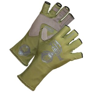 Fish Monkey Half Finger Guide Gloves - Sage - L