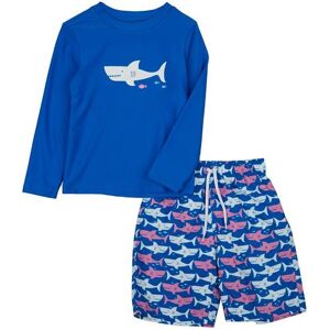 Floatimini Little Boys 2-pc. Happy Shark Swimsuit Set -ROYAL BLUE