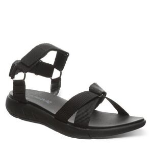 BEARPAW Womens Becca Adjustable Strap Sandals -BLACK