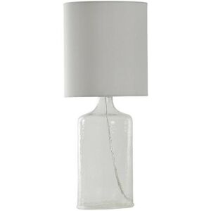 StyleCraft Tall Seeded Glass Table Lamp -CLEAR