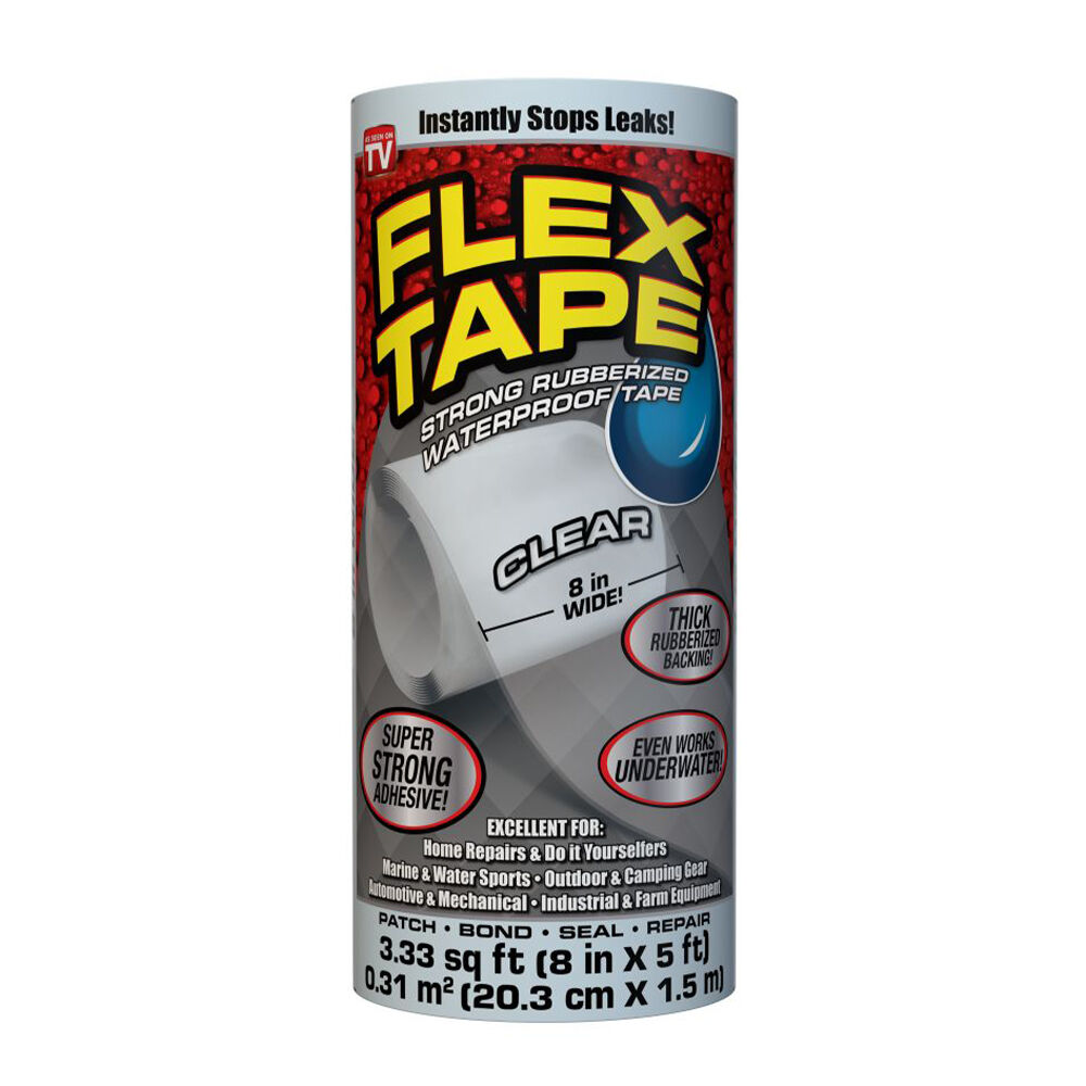 Flex Seal Flex Tape, Clear, 8"W x 5'L