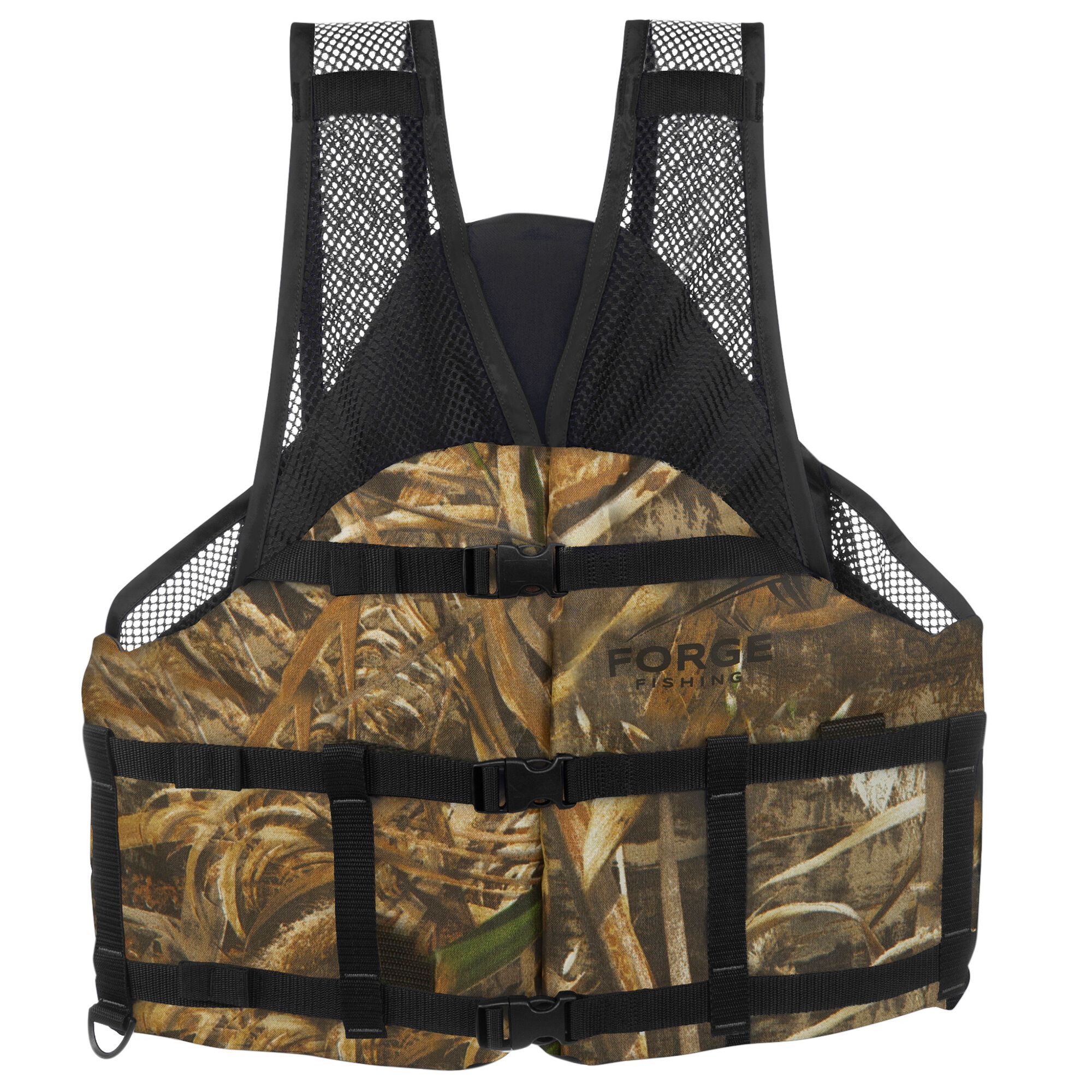 Photos - Life Jacket Rio FORGE Men's Fishing V-Flow Air Mesh Vest, Max-5 Camo - Realtree Max 5 