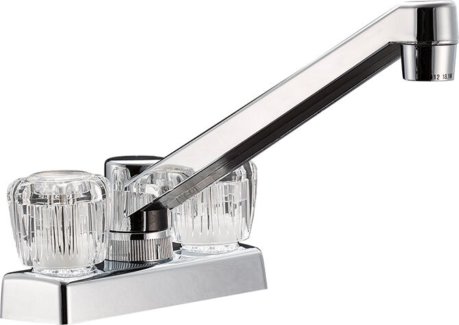 Dura Faucet Two Handle Kitchen/Bar Faucet with Acyrlic Knobs, Chrome Polished