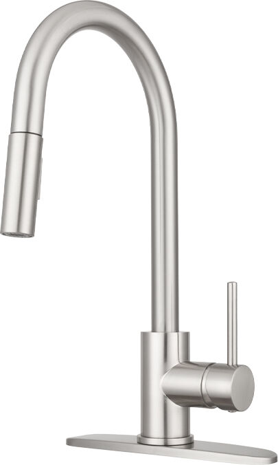 Dura Faucet Streamline Pull-Down Kitchen Sink Faucet, Satin Nickel